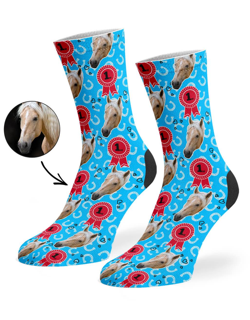 Horse Rosette Custom Socks