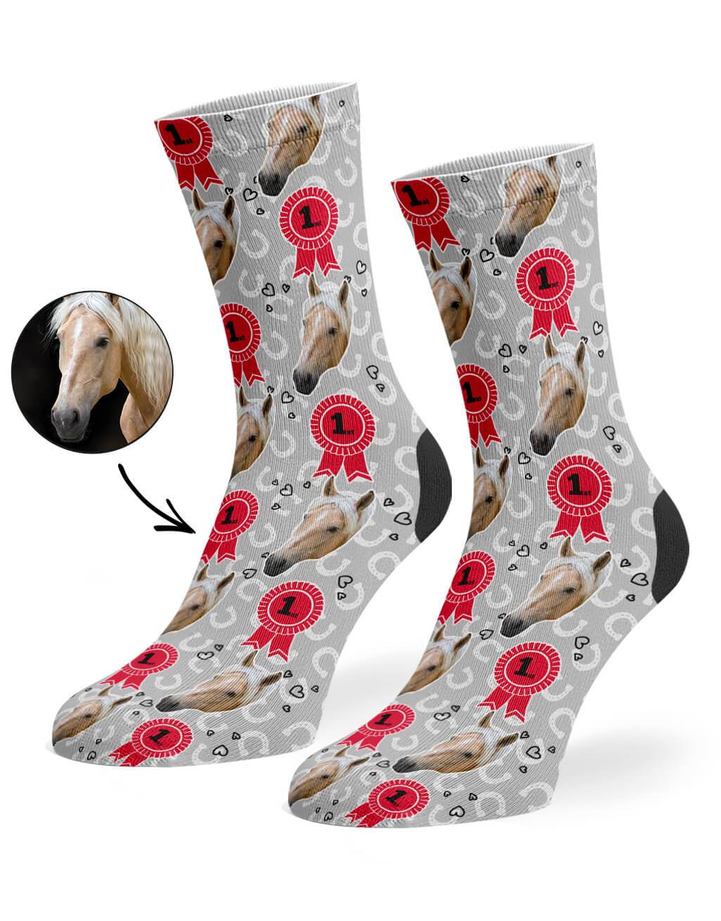 Horse Rosette Custom Socks