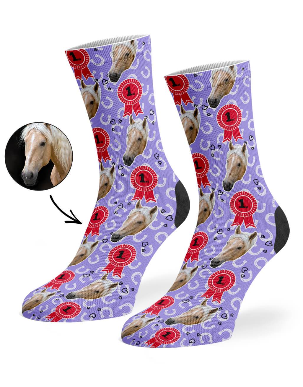 Horse Rosette Custom Socks