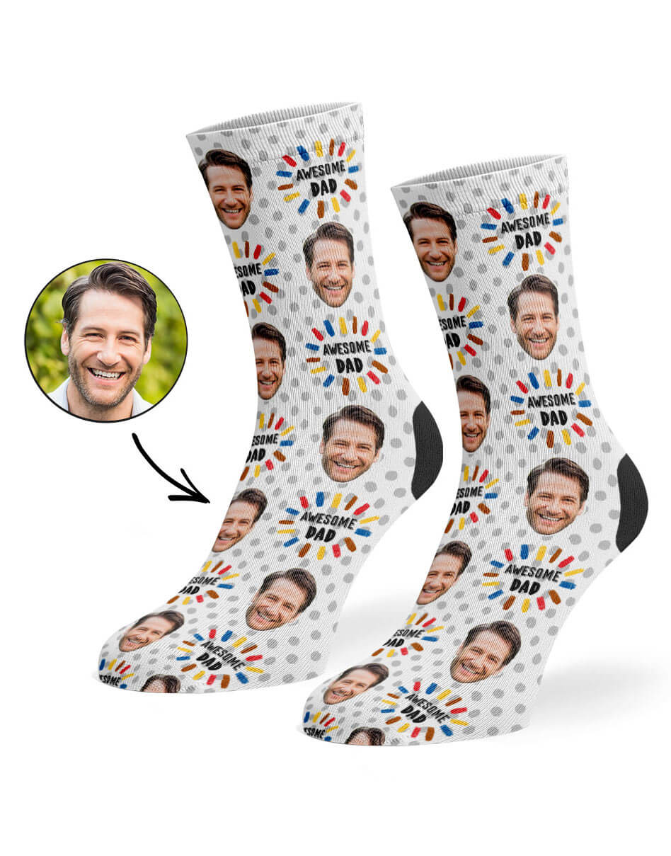 Awesome Dad Custom Socks