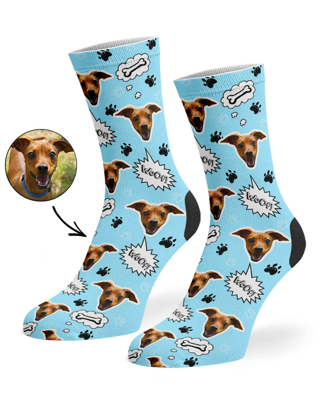Your Dog Woof Custom Socks