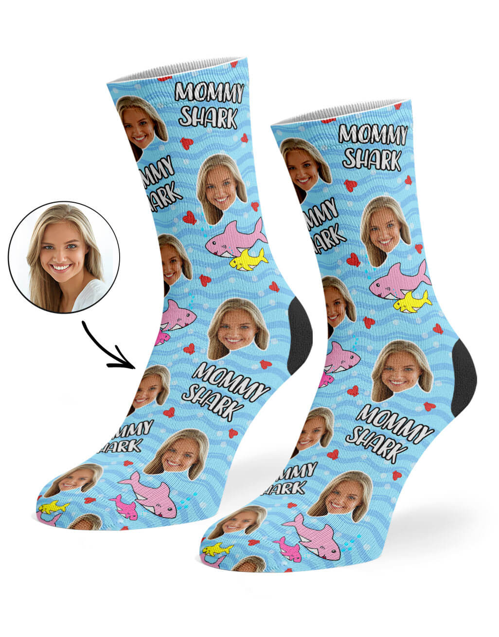 Mommy Shark Custom Socks