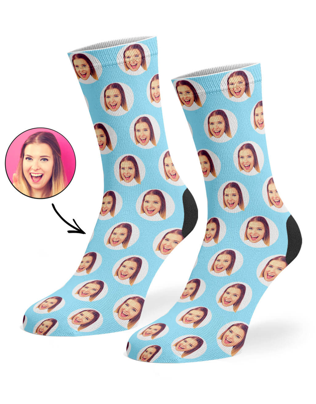 Polka Circle Custom Socks