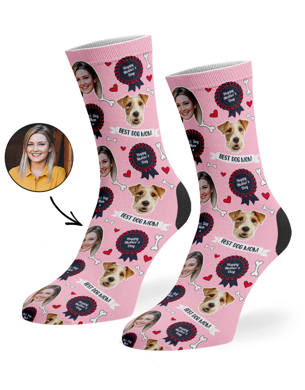 Best Dog Mom Custom Socks