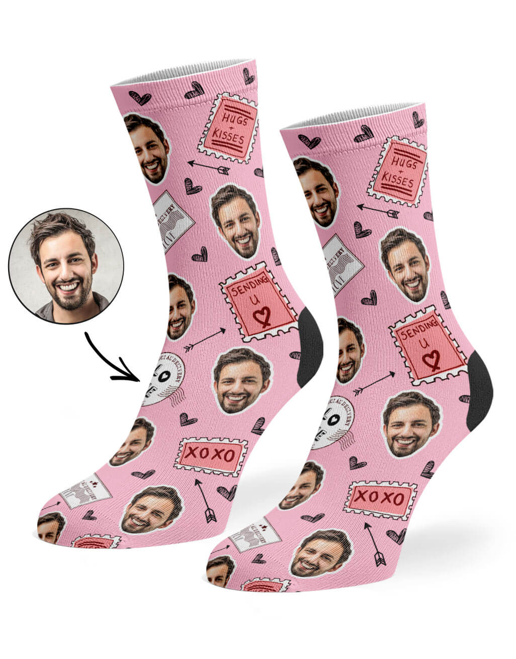 Love Stamp Face Custom Socks