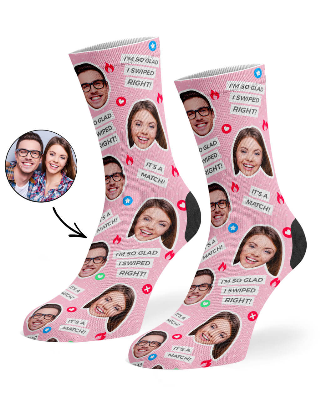 Tinder Custom Socks