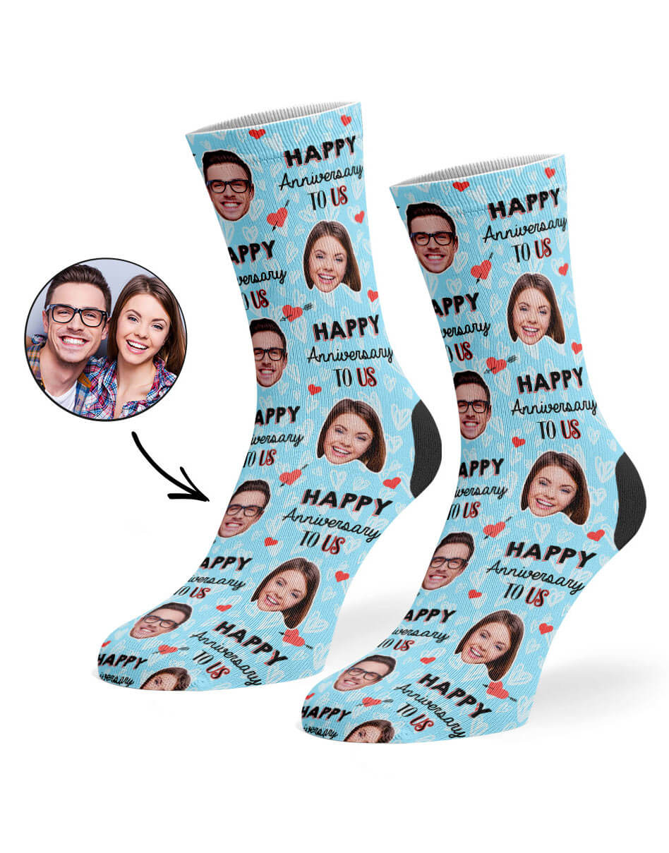 Happy Anniversary To Us Custom Socks