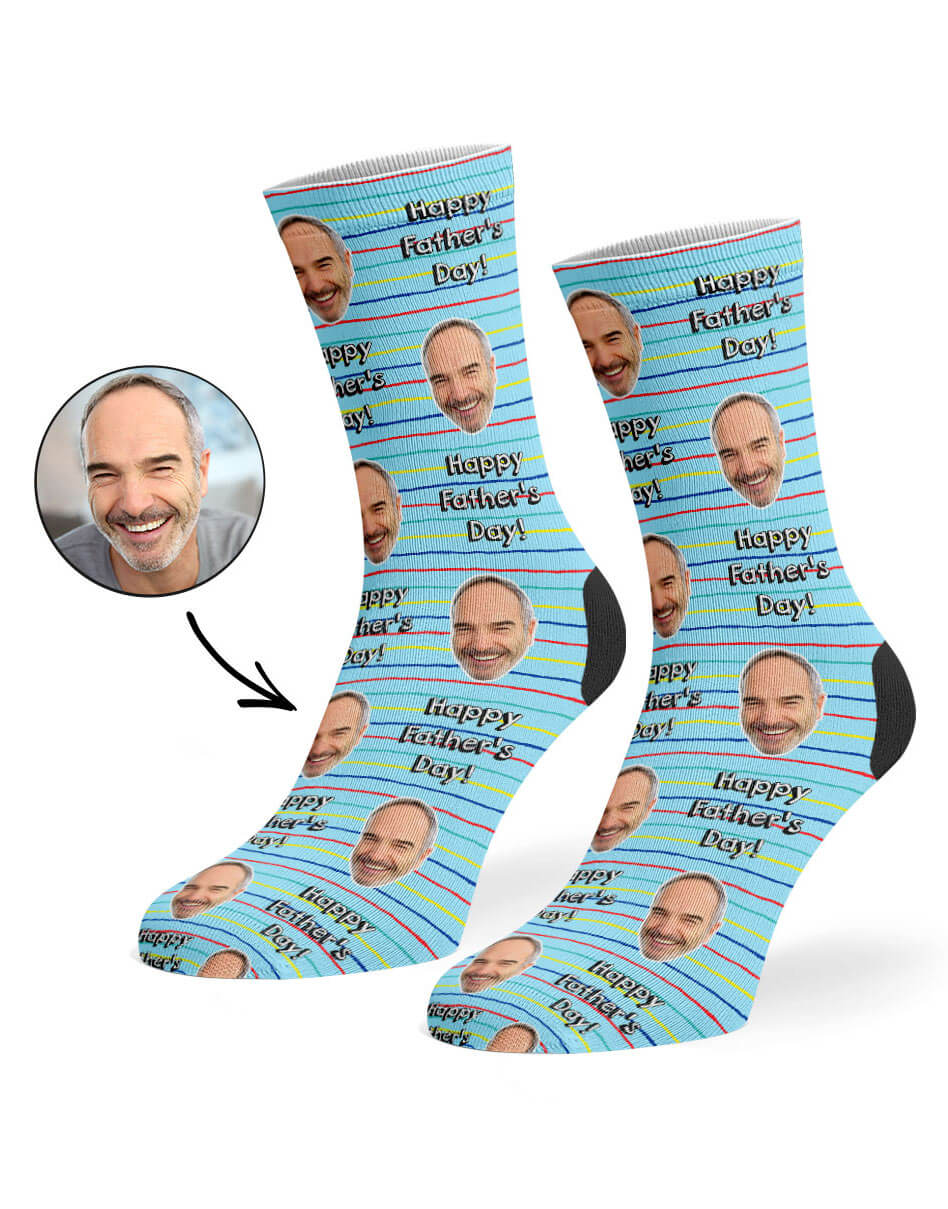 Striped Father's Day Custom Socks