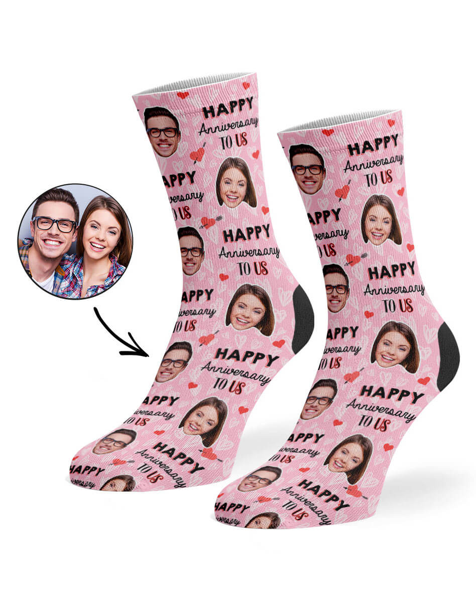 Happy Anniversary To Us Custom Socks