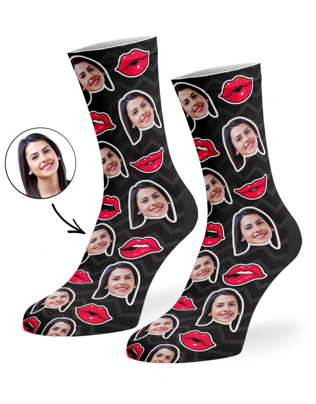 Comic Lips Custom Socks