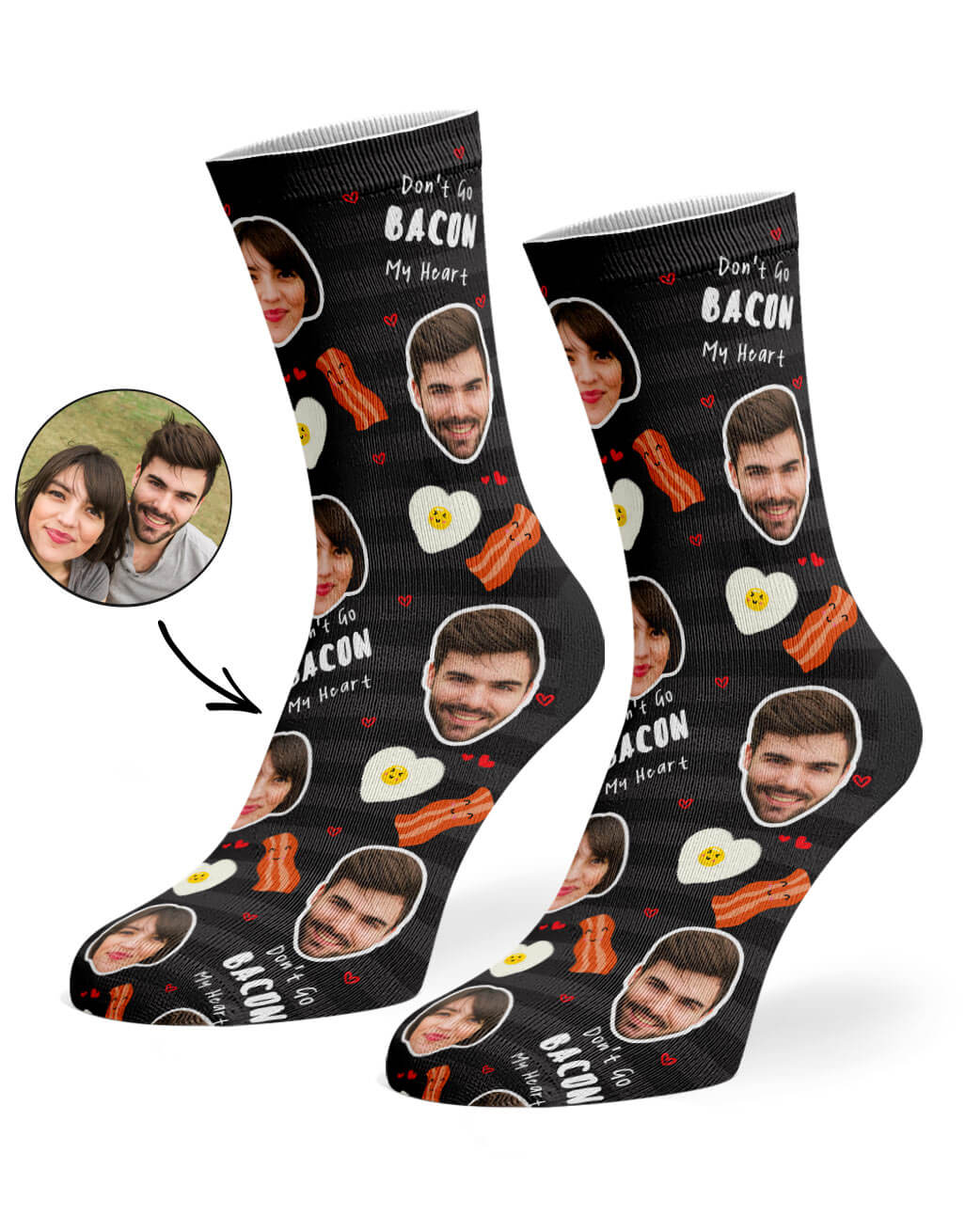 Don't Go Bacon My Heart Custom Socks
