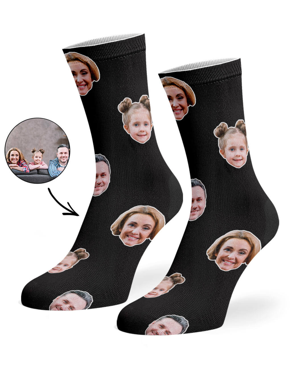 unique family photo socks