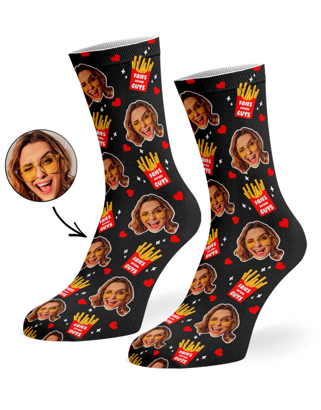 Fries Before Guys Custom Socks
