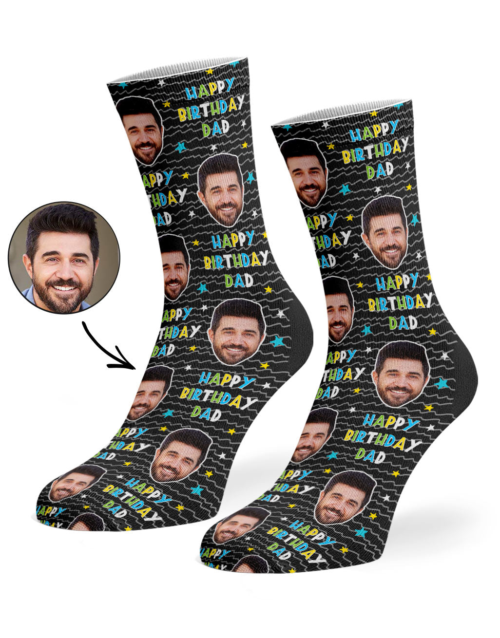 Happy Birthday Dad Custom Socks