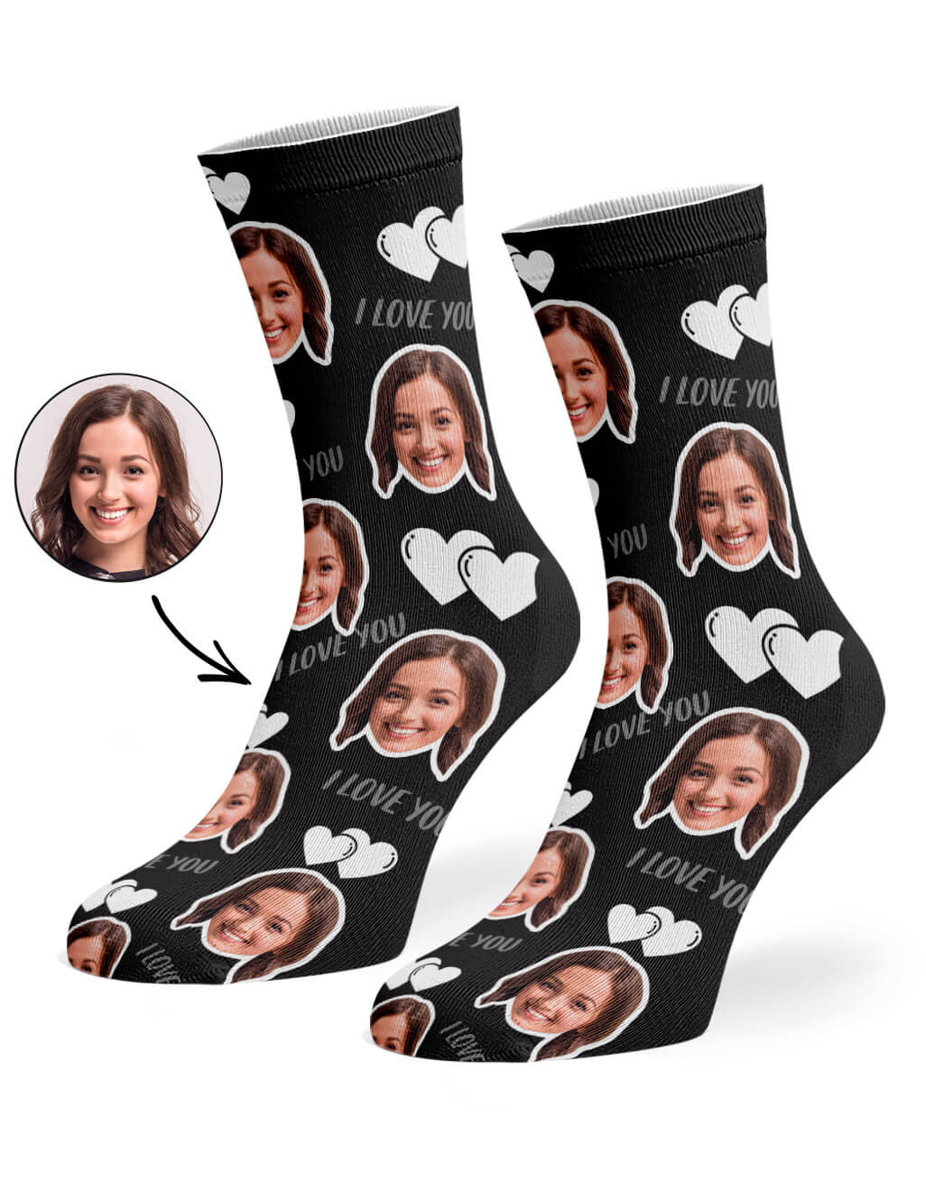 I Love You Valentines Day Custom Socks