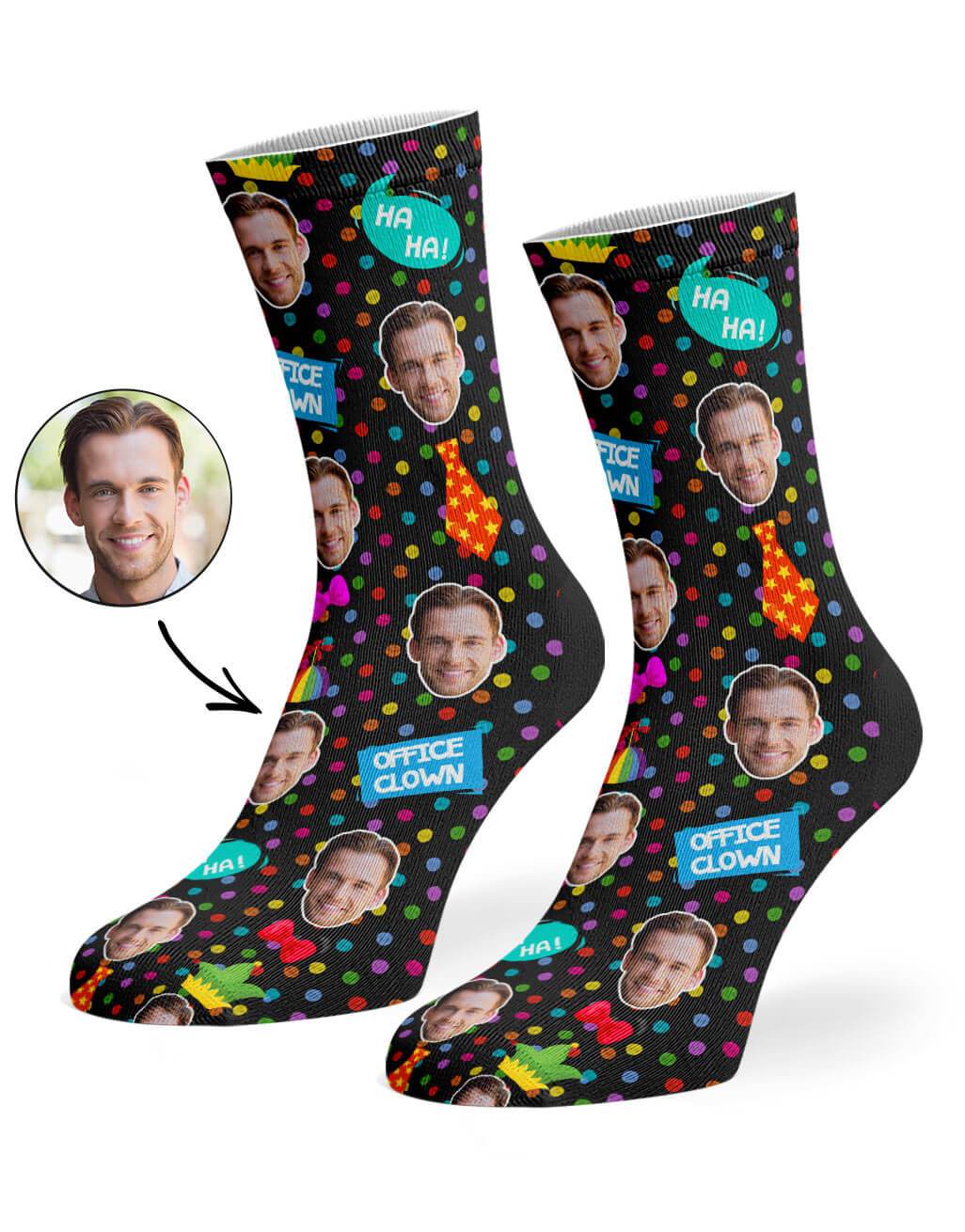 Office Clown Custom Socks