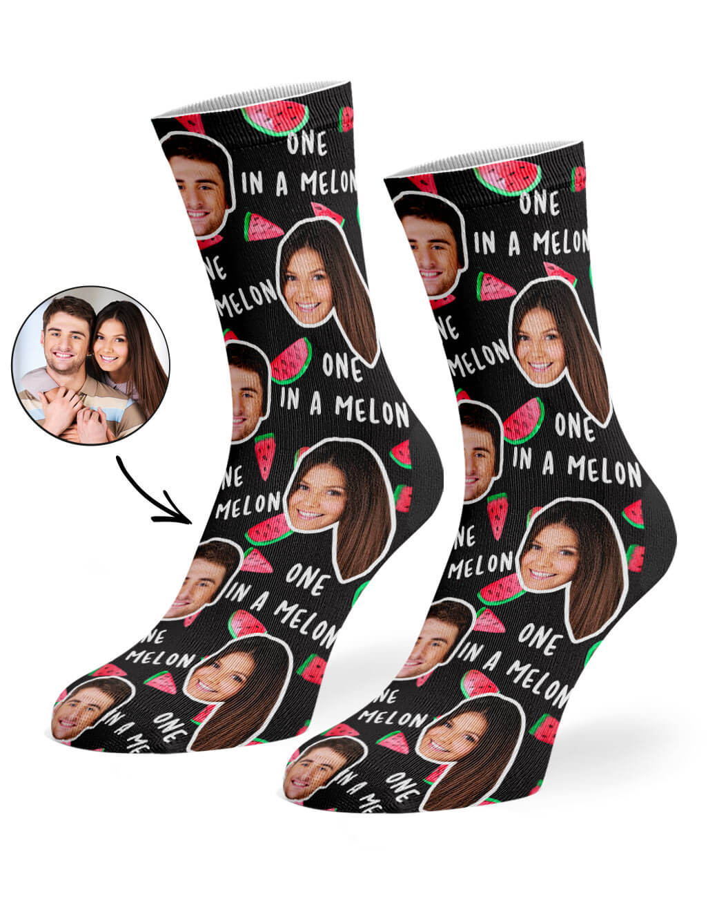 One In A Melon Custom Socks