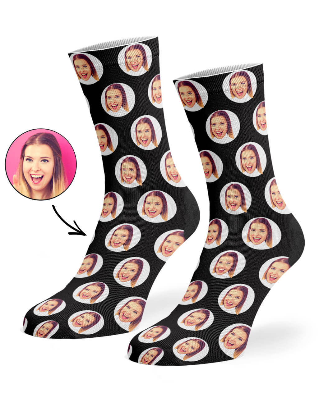 Polka Circle Custom Socks