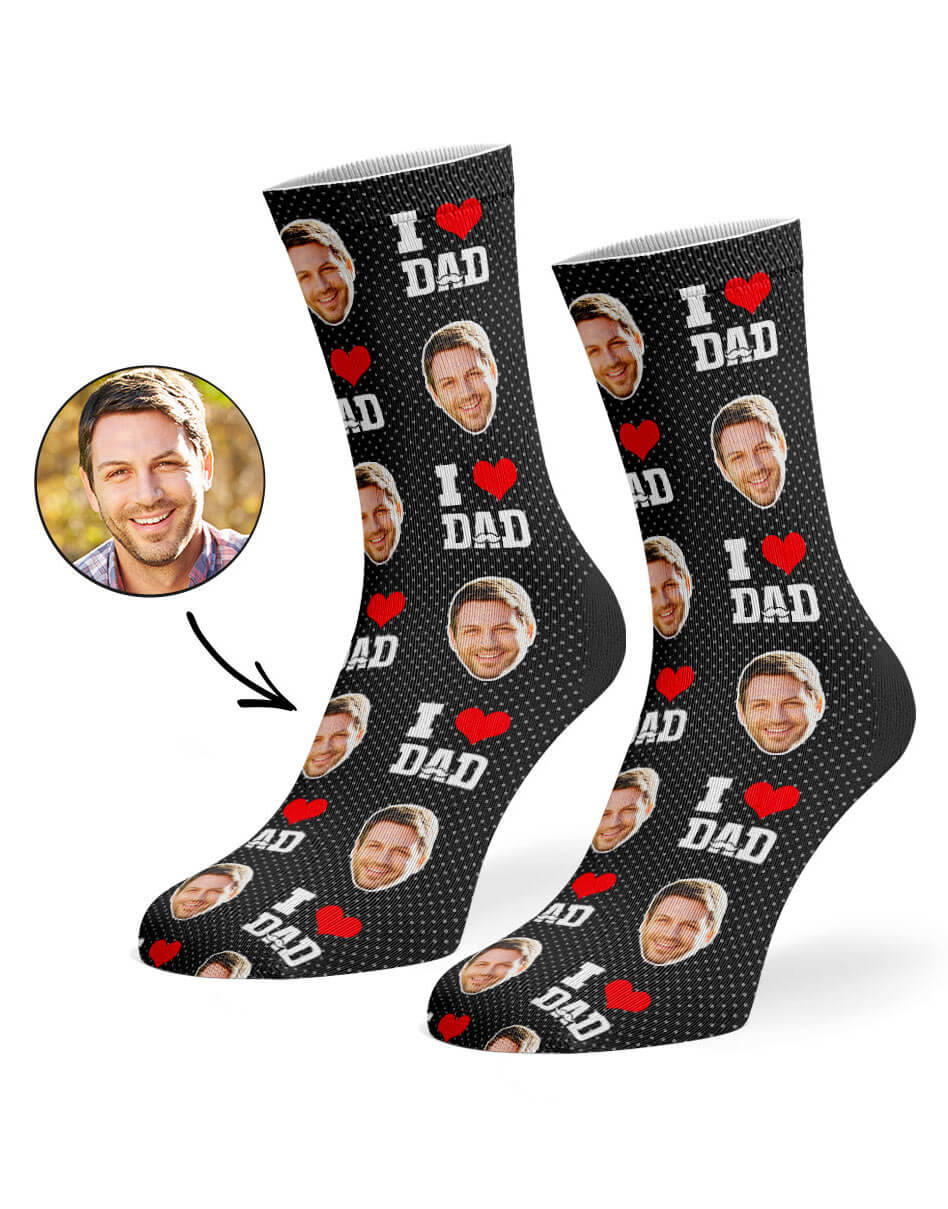 I Love Dad Custom Socks