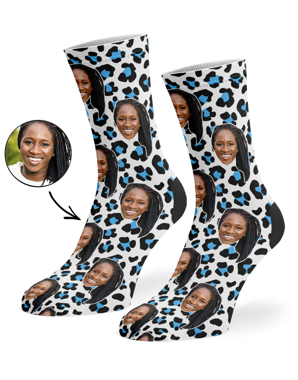 Leopard Print Face Custom Socks