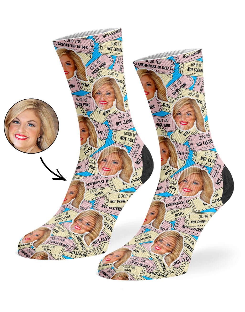 Mother's Day Coupon Custom Socks