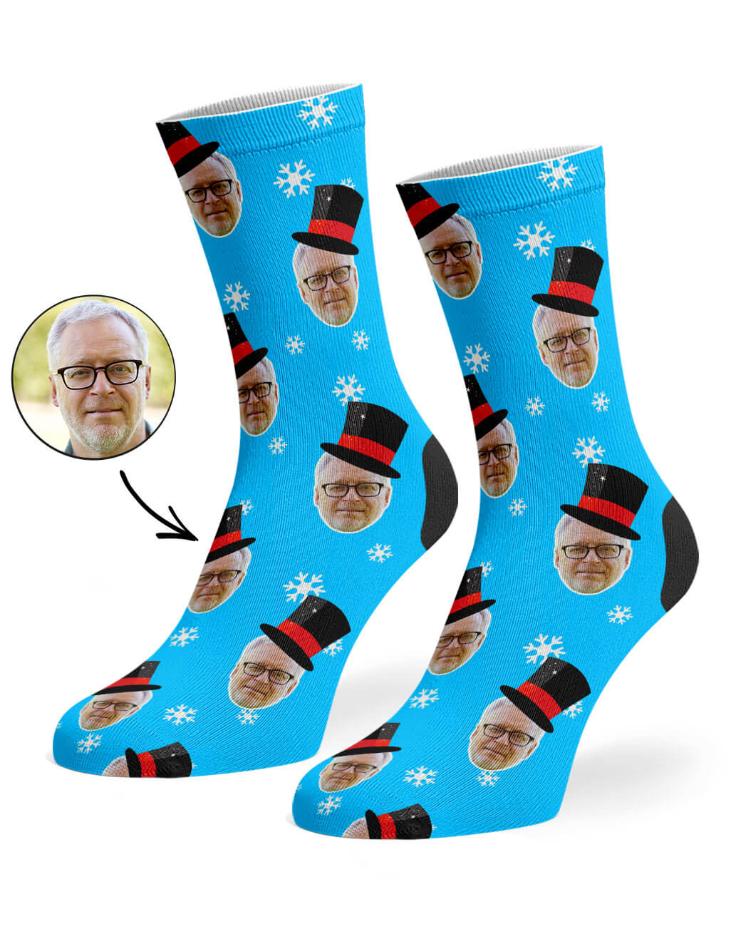 Snowman Me Custom Socks