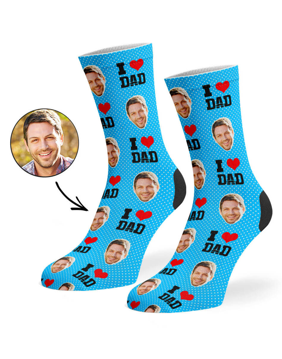 I Love Dad Custom Socks