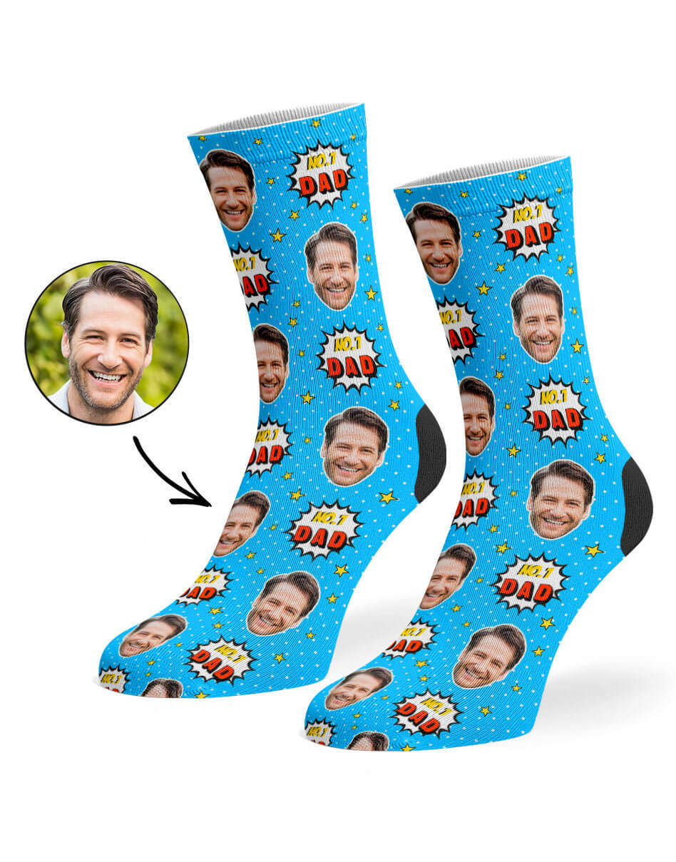 Number 1 Dad Custom Socks