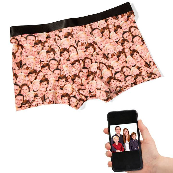 Family Face Mash Custom Boxers