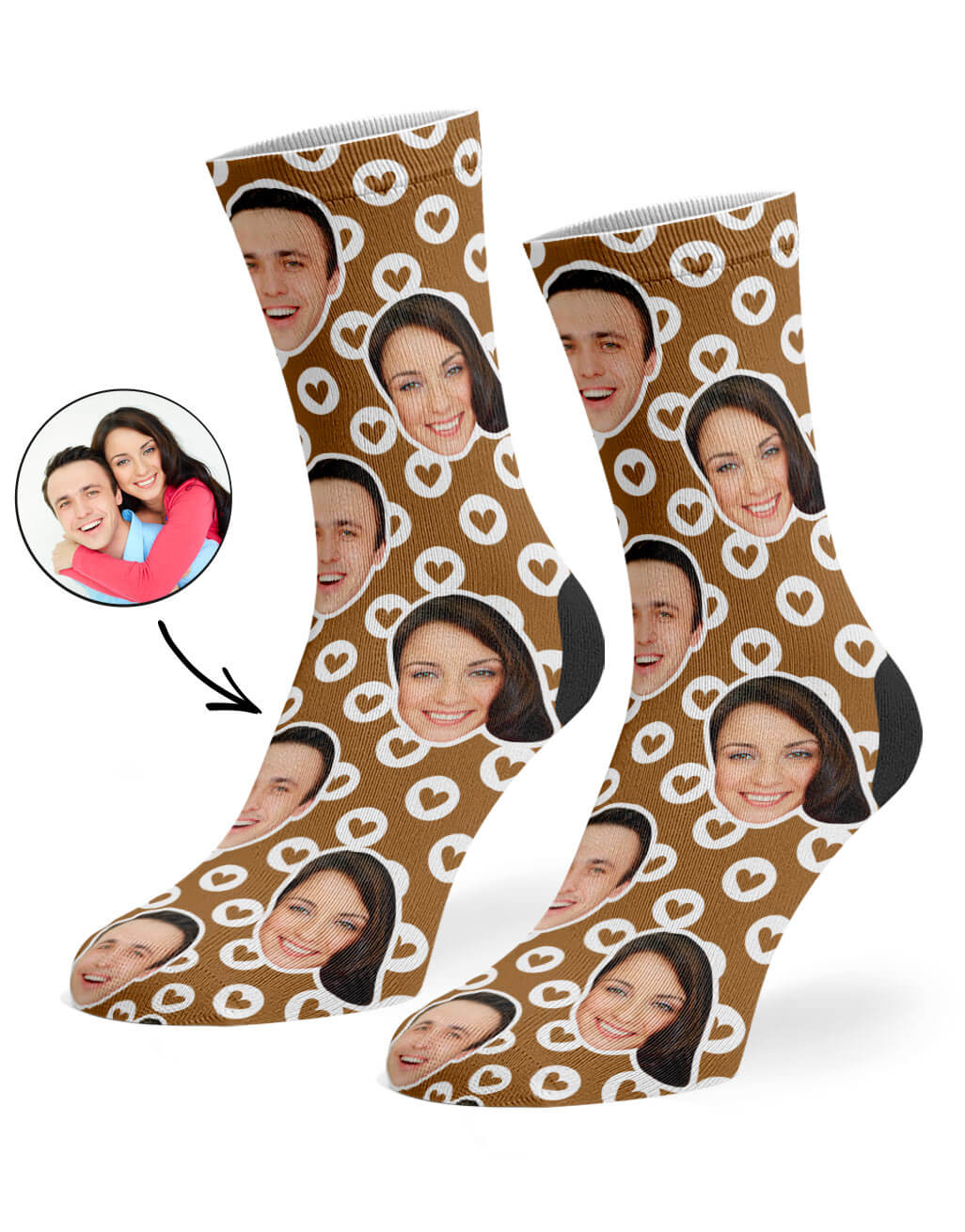 Circle Hearts Custom Socks