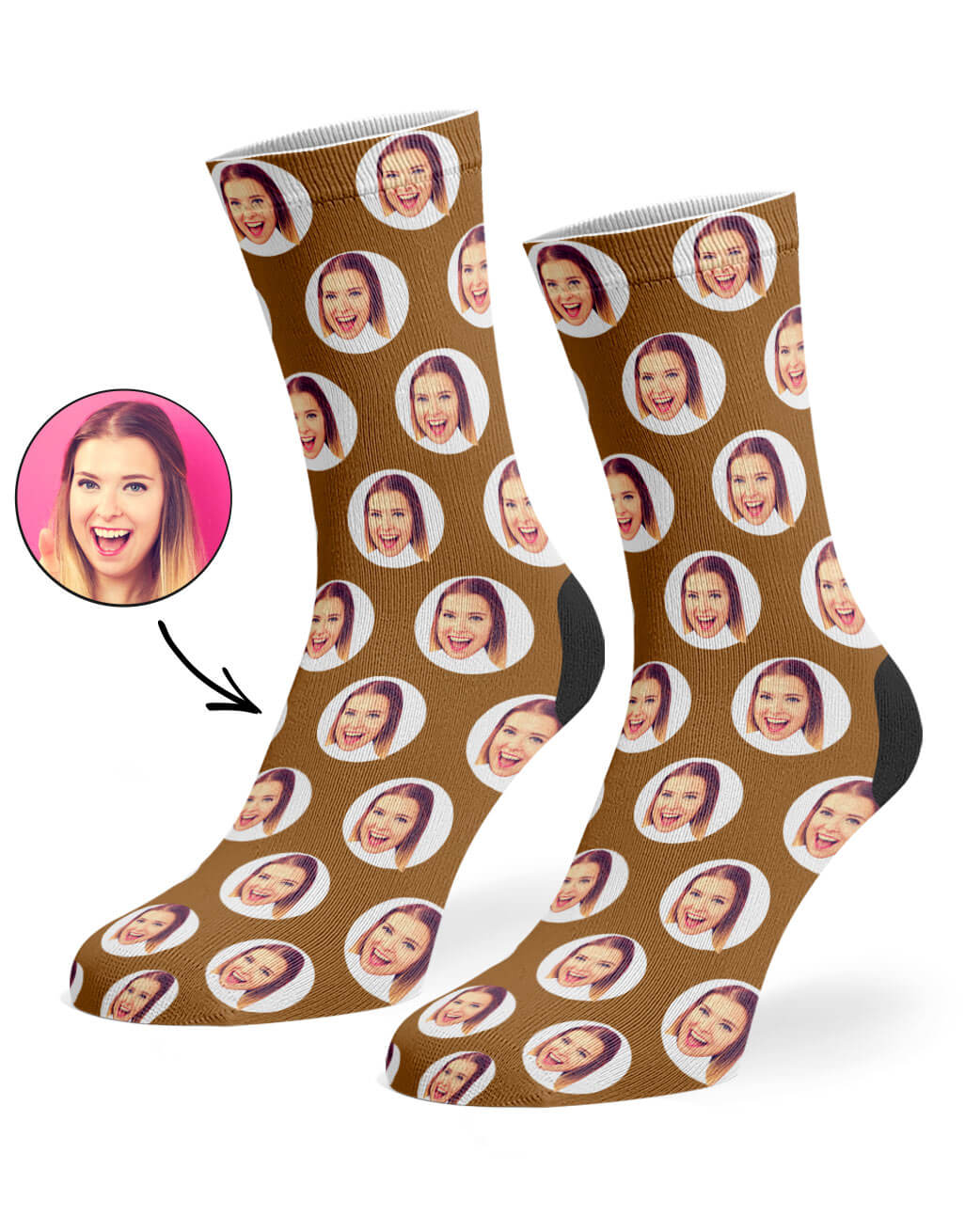 Polka Circle Custom Socks