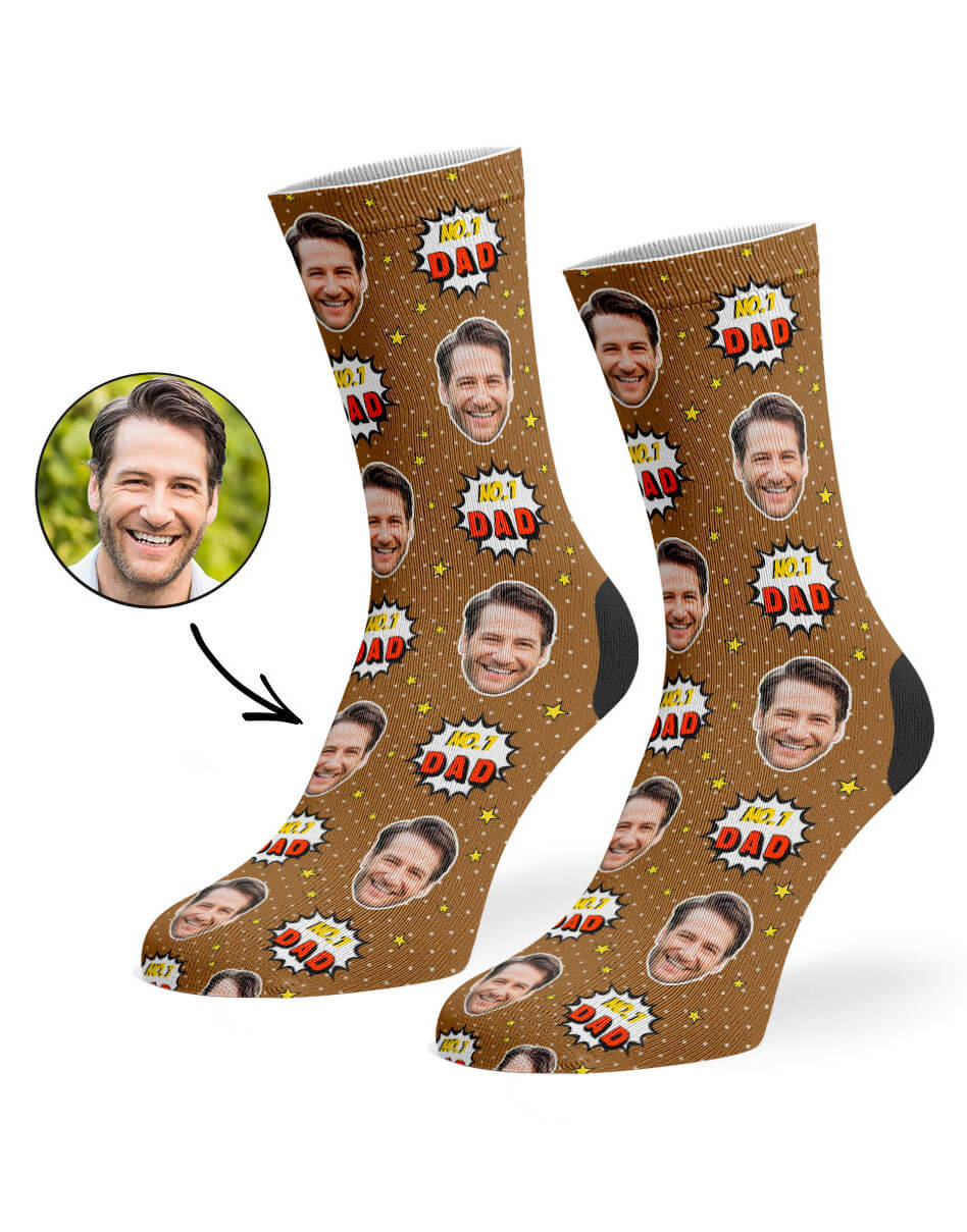 Number 1 Dad Custom Socks
