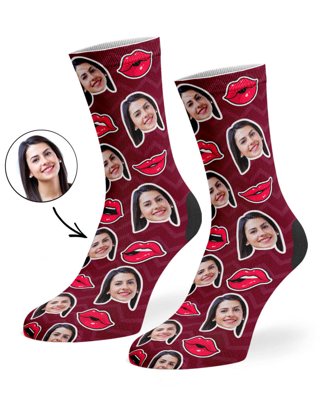 Comic Lips Custom Socks