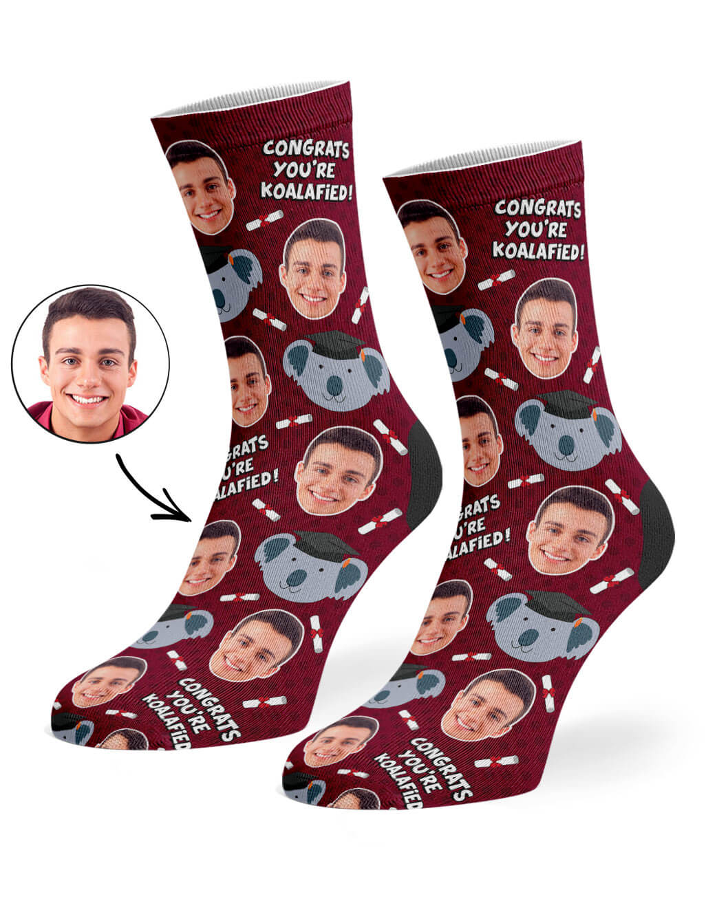 Congrats You're Koalafied Custom Socks