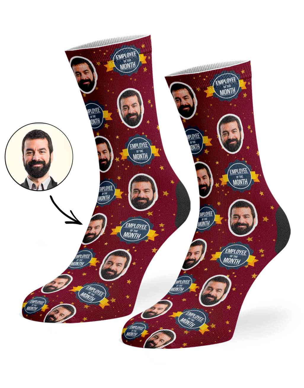 Employee Of The Month Custom Socks