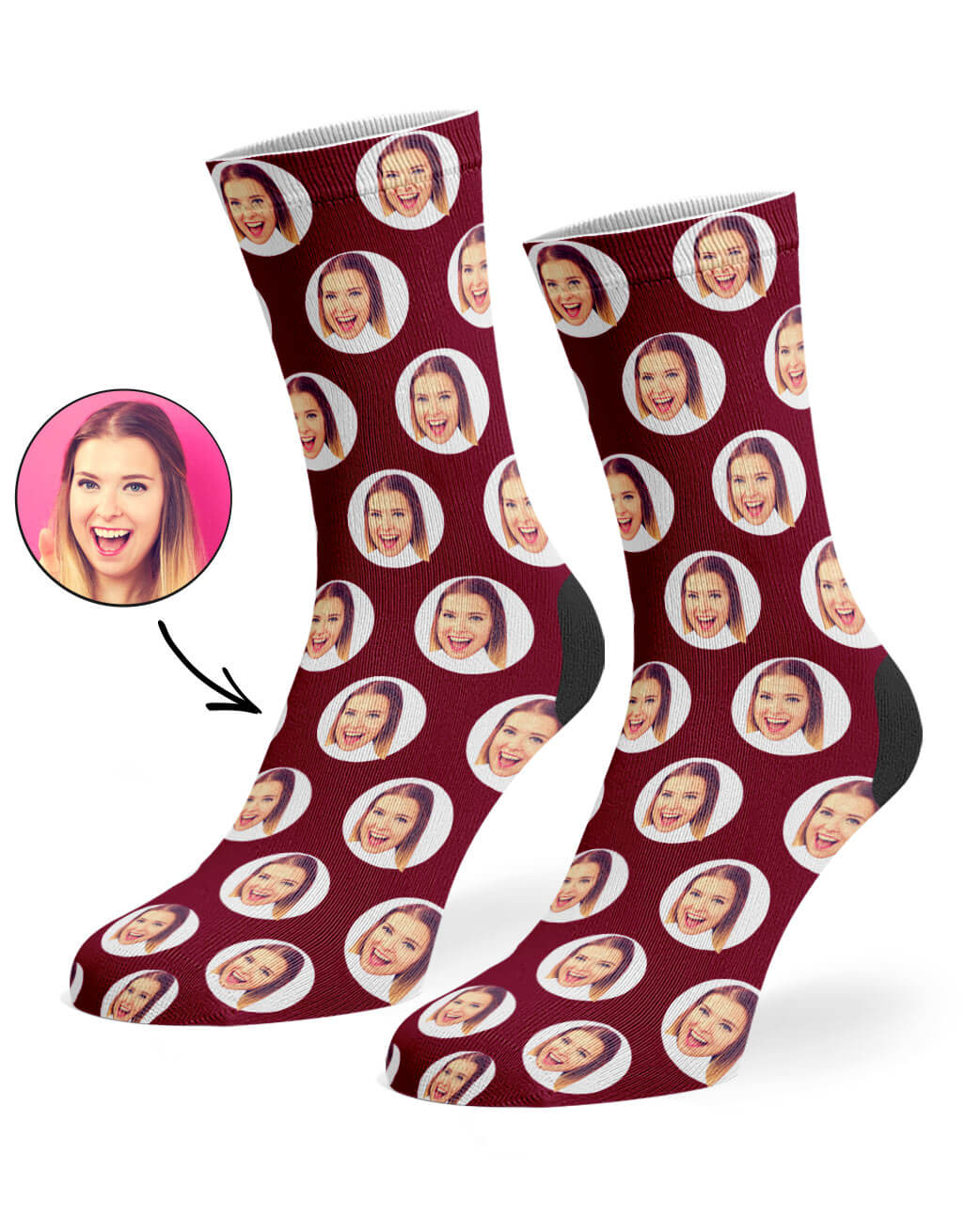 Polka Circle Custom Socks