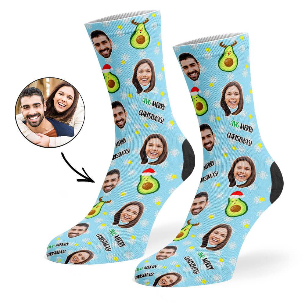 Avo Merry Christmas Custom Socks