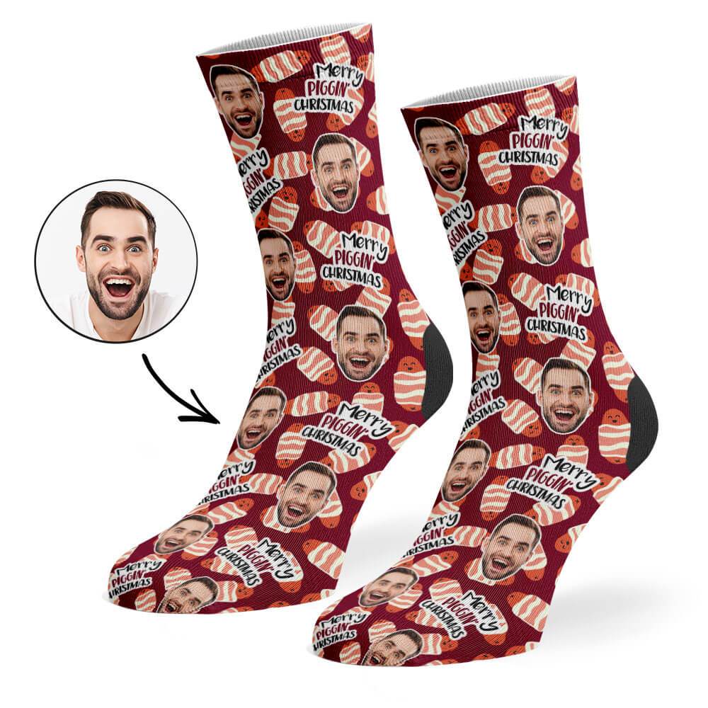 Merry Piggin' Christmas Custom Socks