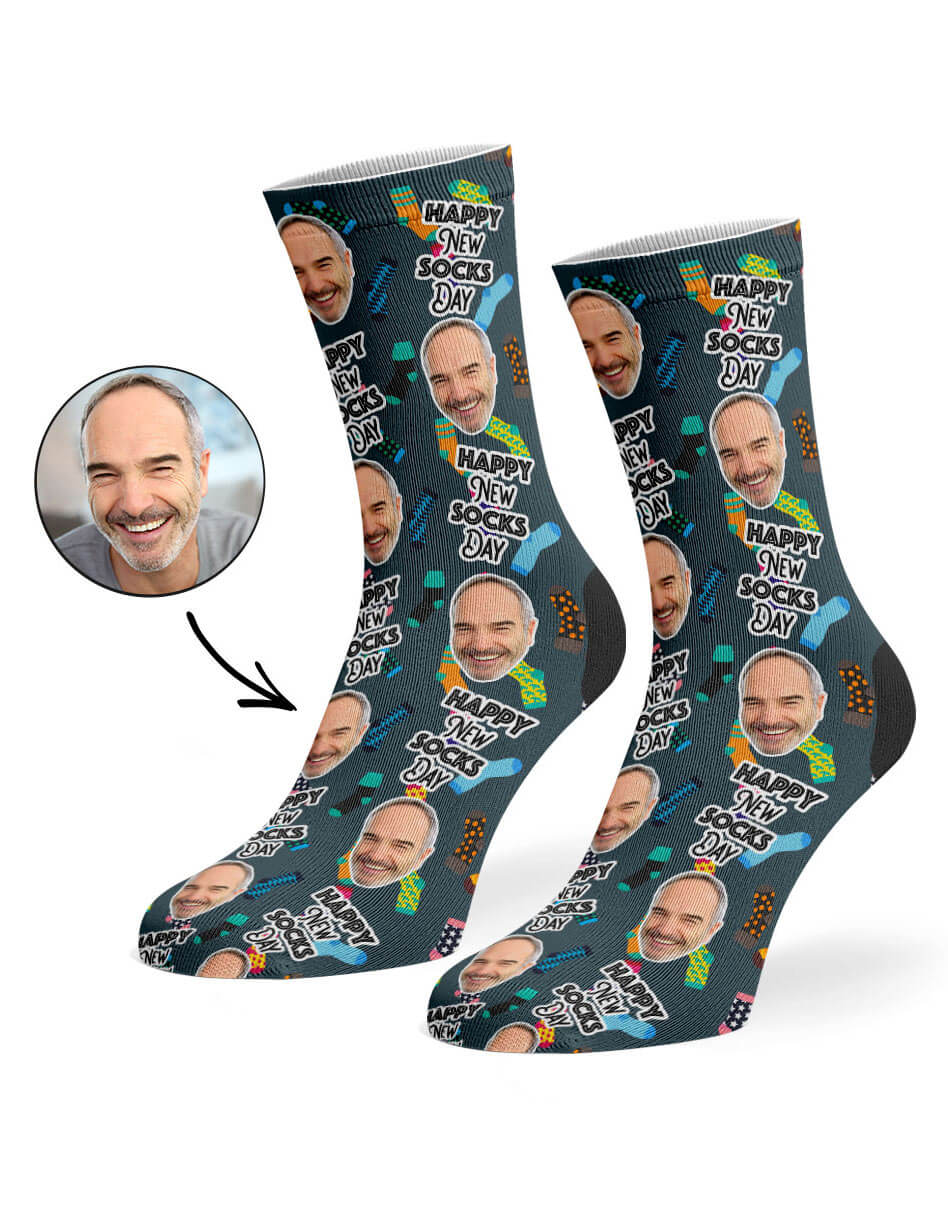 Happy New Custom Socks Day Custom Socks