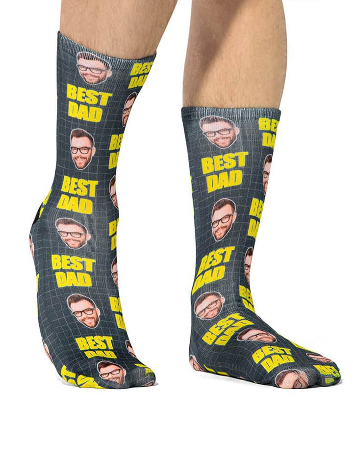 Bold Best Dad Custom Socks