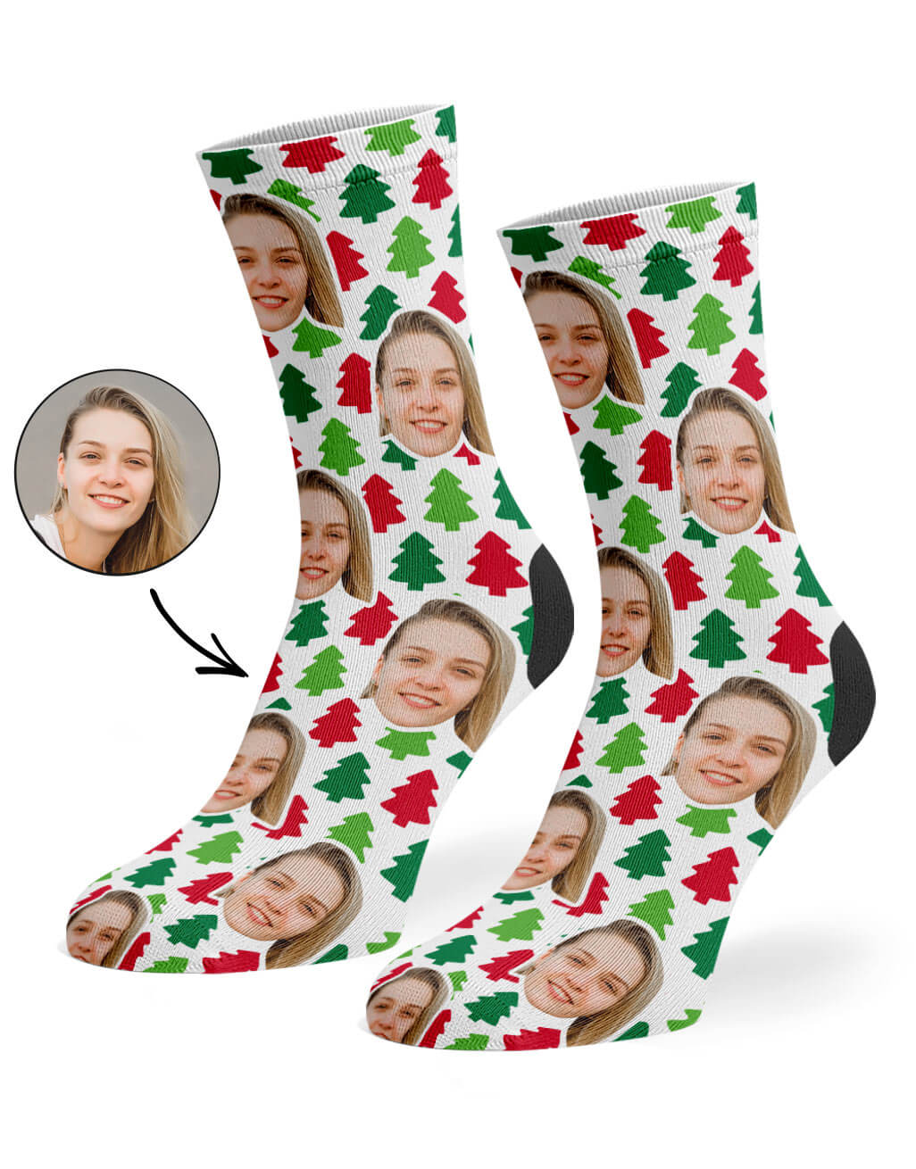 Christmas Trees Custom Socks
