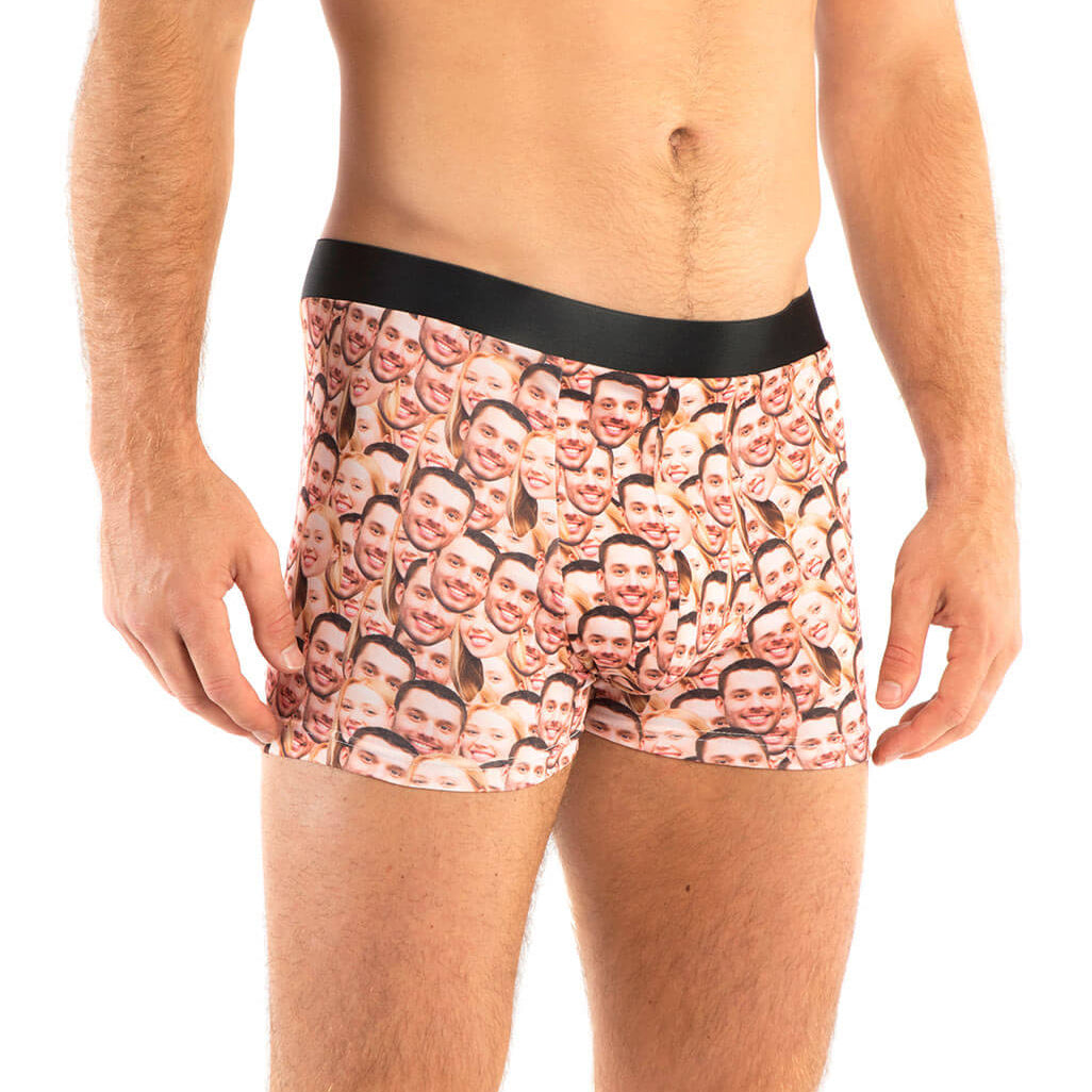 Couples Face Mash Custom Boxers
