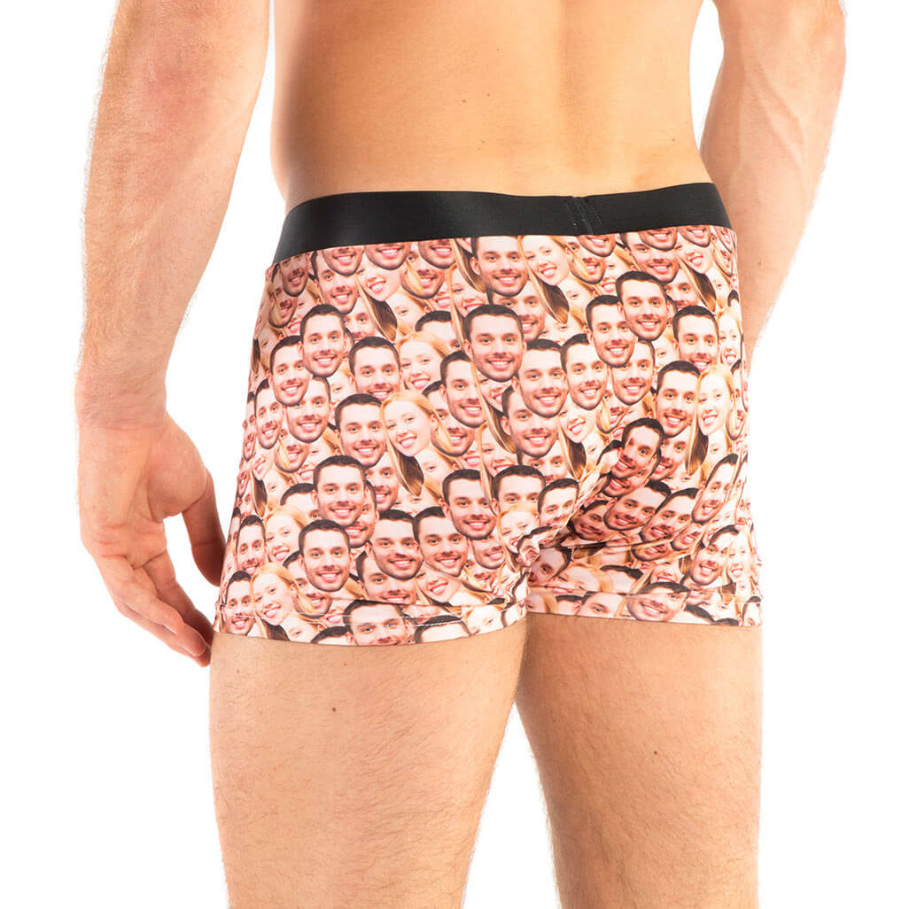 Couples Face Mash Custom Boxers