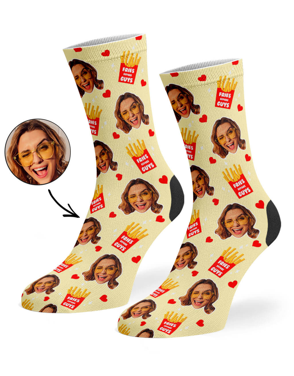 Fries Before Guys Custom Socks