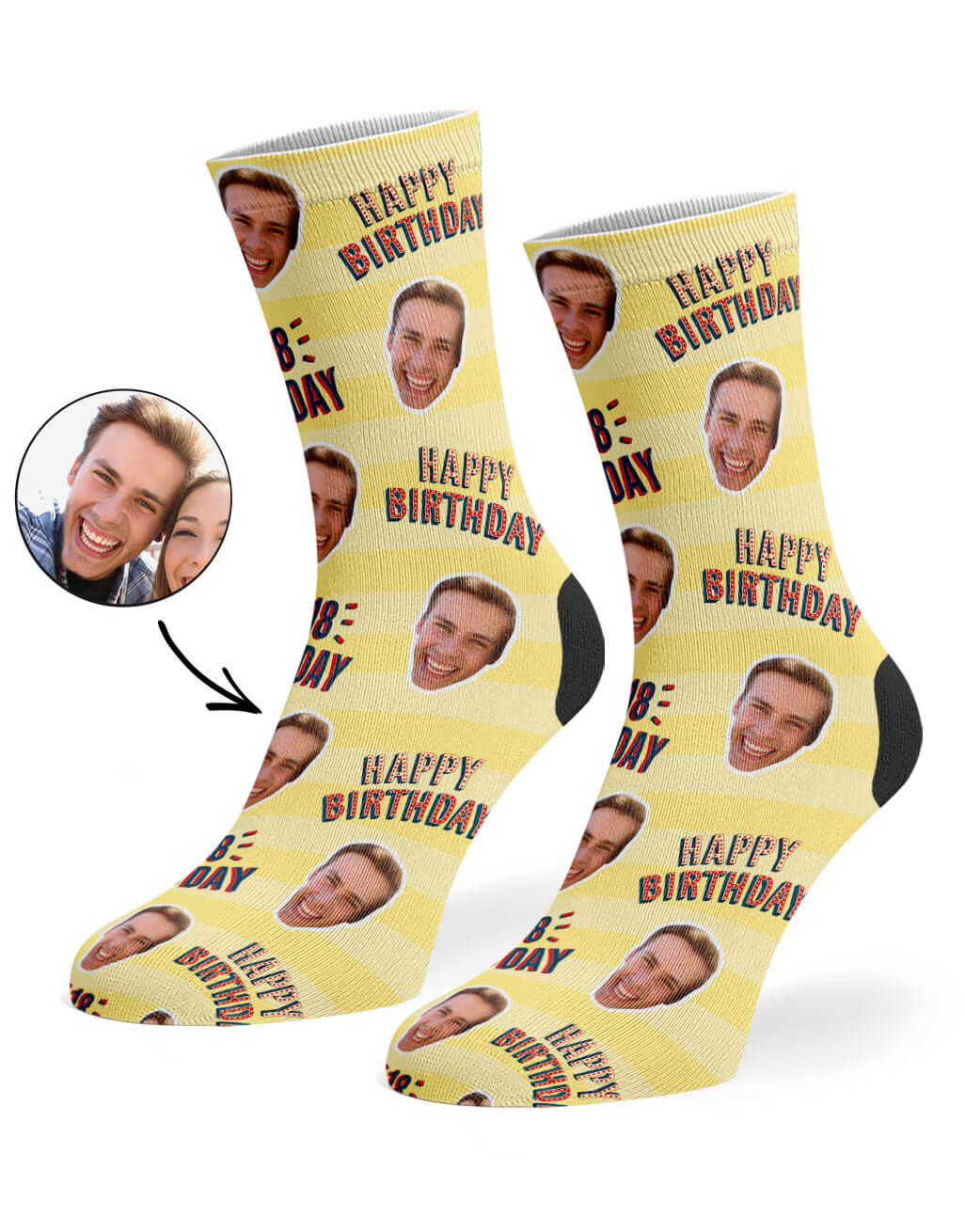 Happy 18th Birthday Custom Socks