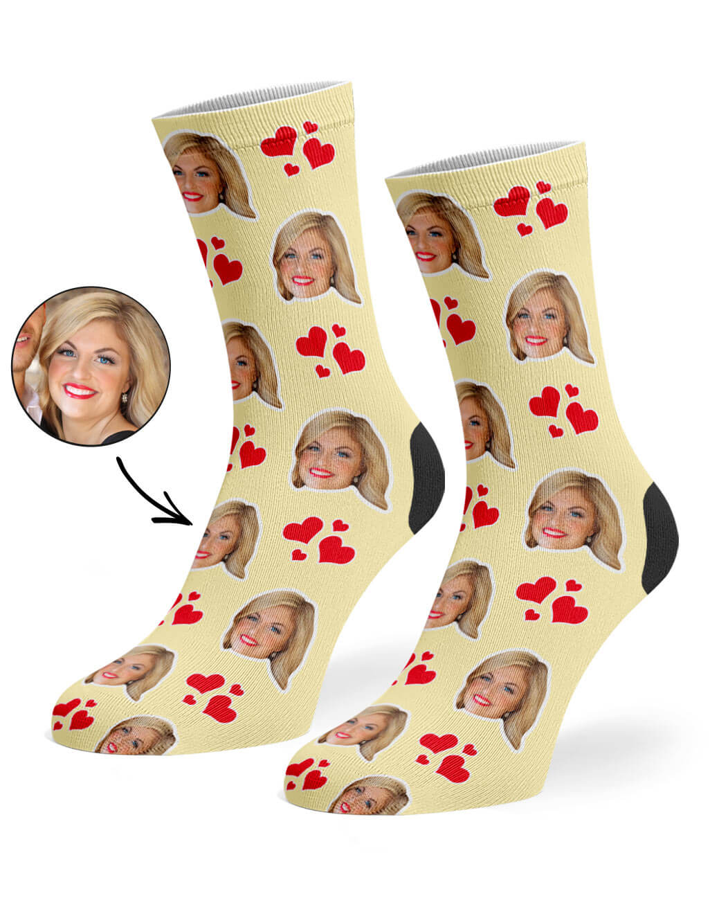 My Valentine Face Custom Socks