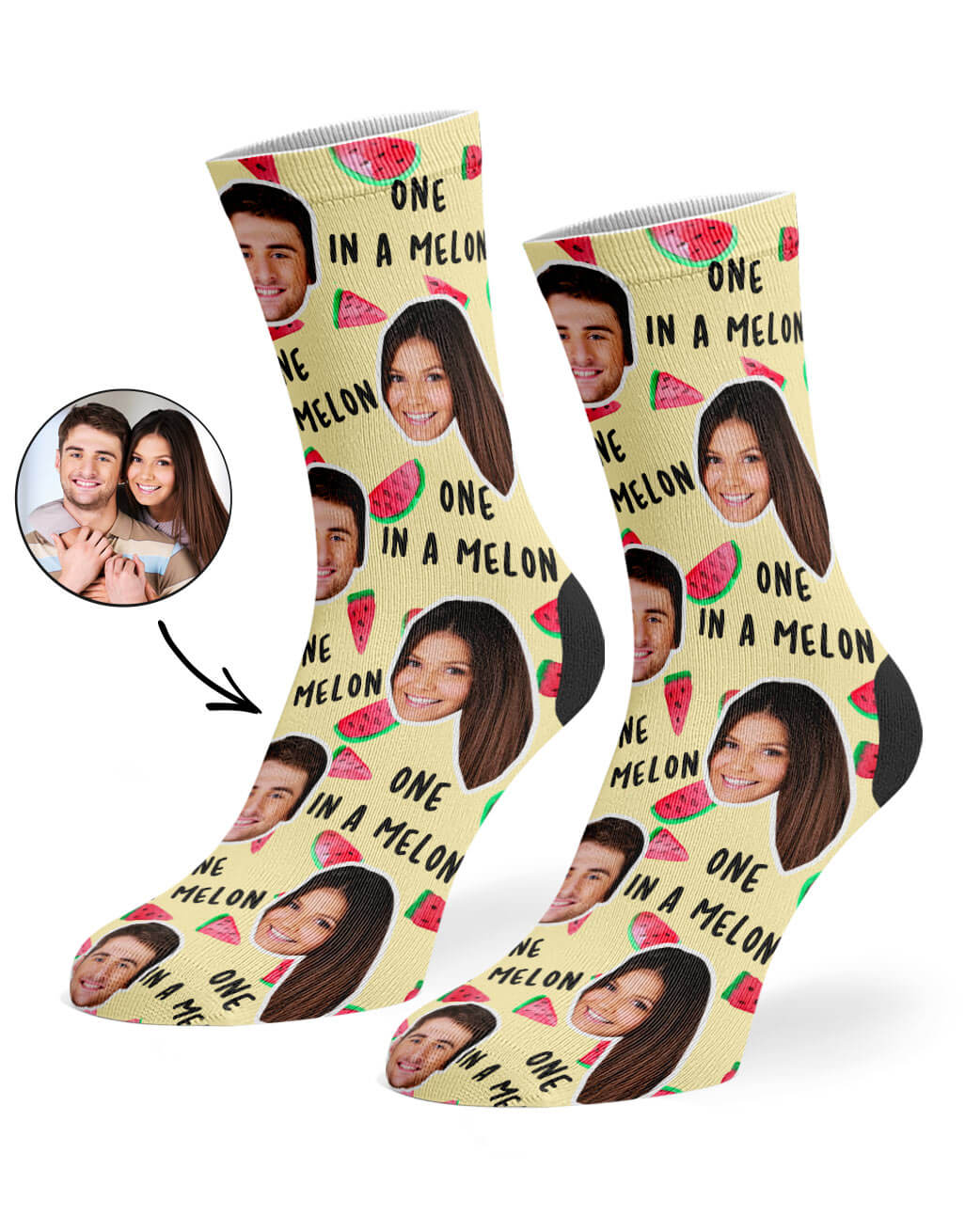 One In A Melon Custom Socks
