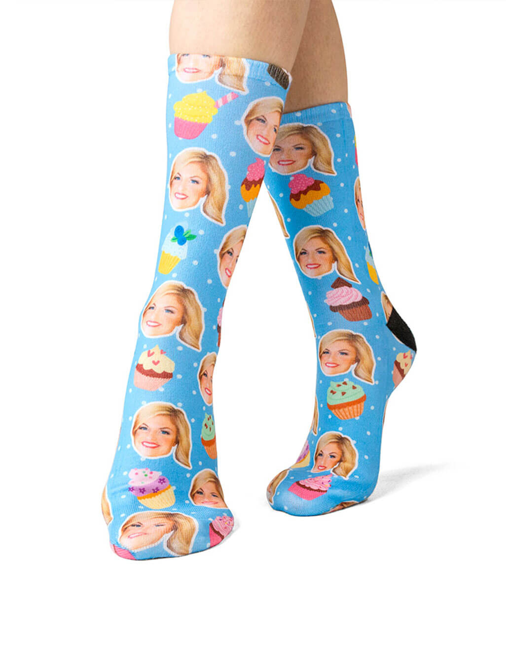 Cupcake Face Custom Socks