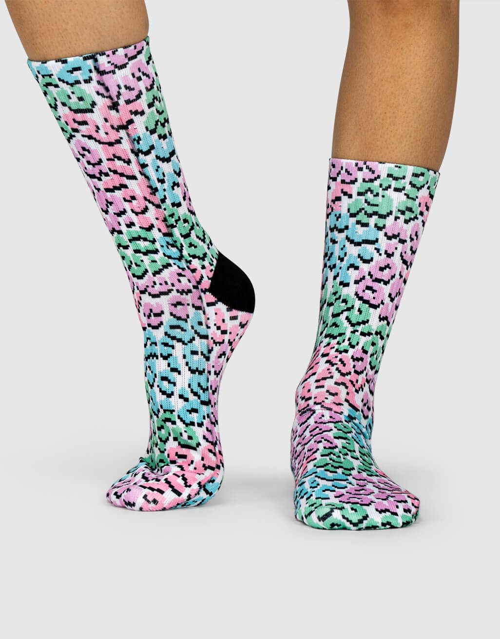 Leopard Pixel Socks