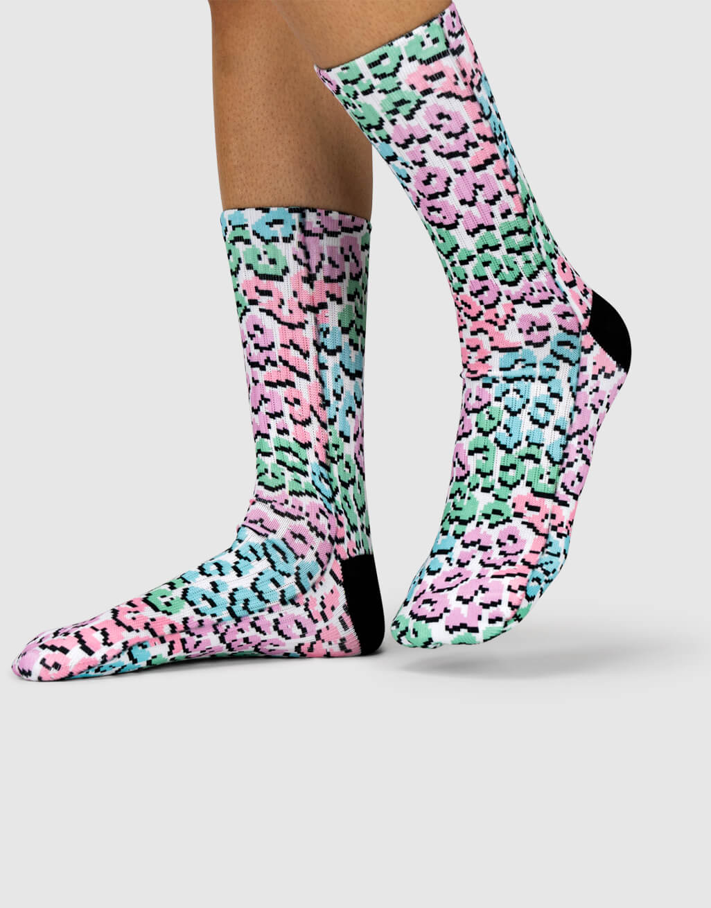 Leopard Pixel Socks